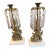 Pair Antique Victorian Figural Bronze Gilt Girandole Candlesticks Crystal Prisms For Sale