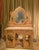 This italian regency period pier console or dressing table with swivel mirror and marble top is made of solid and burl...