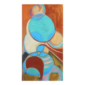 Large 20th C Contemporary Oil Painting Nitsuj 48 X 24. Pop Art