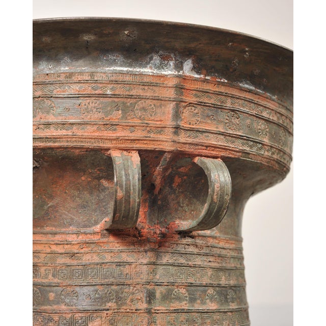 Pair of Southeast Asian Bronze Rain Drum Drinks Tables For Sale - Image 13 of 18