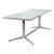 Ward Bennett Frosted Glass and Aluminum Dining Table/Desk, 1960 For Sale
