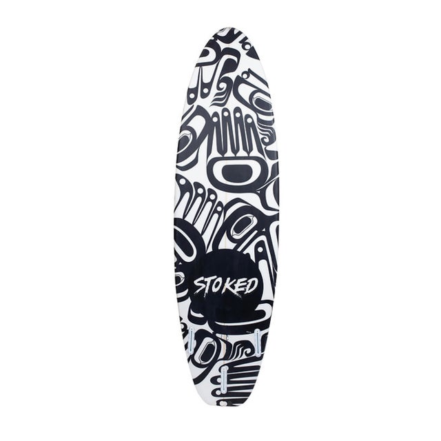 Contemporary Blue Moon-Squash Tail Rideable Surfboard With Thruster FinPoly by Bobbi Bennett For Sale - Image 3 of 3