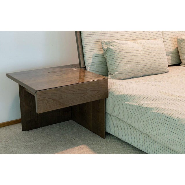 Giovanni Offredi Saporiti Italia Rare 1970s King Lacquered Platform Bed Frame Attributed Giovanni Offredi For Sale - Image 4 of 8