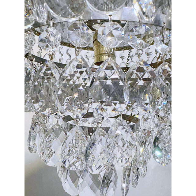 Mid 20th Century Italian Brass Upside Down Layered Cake Pendant For Sale - Image 4 of 8