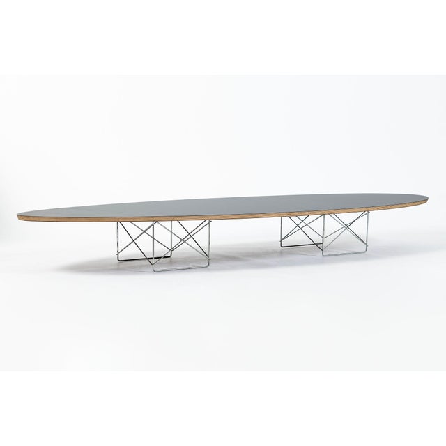 Black Eames Surfboard Etr Coffee Table for Herman Miller, Black Mid Century Modern Table For Sale - Image 8 of 14