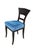 French Baker Furniture Biedermeier Directoire Style Mahogany & Blue Velvet Side Chair For Sale - Image 3 of 18