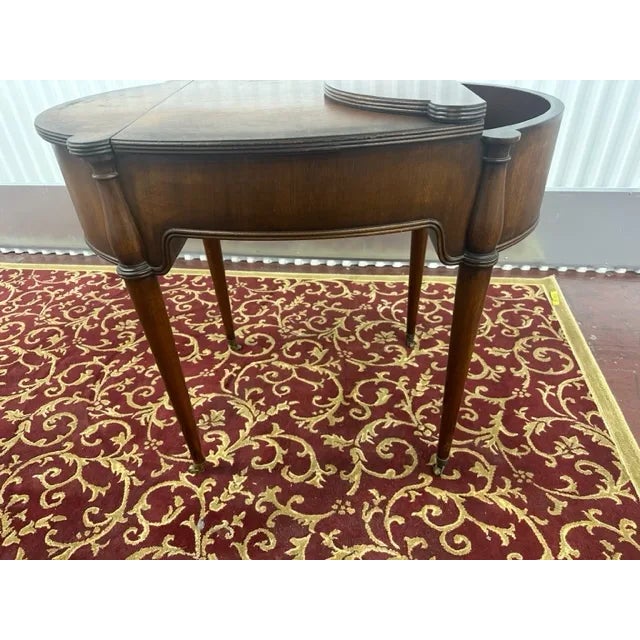 Brown 1980s Vintage Mahogany Dressing Table on Casters For Sale - Image 8 of 11