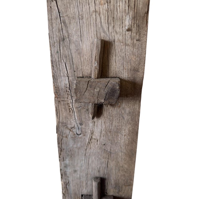 19th Century English Oak Stable Harness Rack with Hooks For Sale - Image 9 of 10