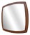 Vintage Danish Teak Square Mirror, 1960s For Sale