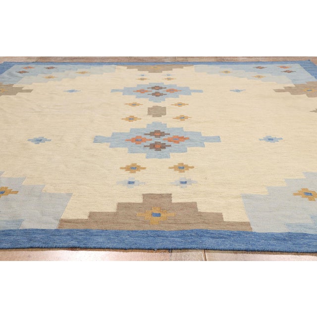 Vintage Scandinavian Style Indian Kilim Rug, 08'03 X 09'10 For Sale - Image 9 of 10