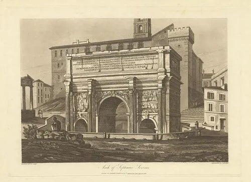 Abbot, Arch of Septimius Severus, 1820, Paper Original Prints