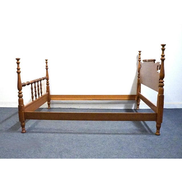 Brown Sprague & Carleton Solid Hard Rock Maple Colonial Early American Full Size Bed 210-400-784 For Sale - Image 8 of 13