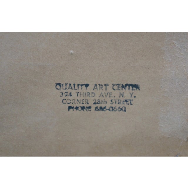 Antique Ernest C Rost Old Elm Road Country Landscape Etching 36" For Sale - Image 4 of 13