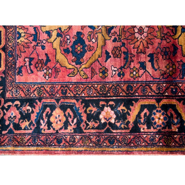 Salmon Early 20th Century Persian Lilihan Rug For Sale - Image 8 of 14