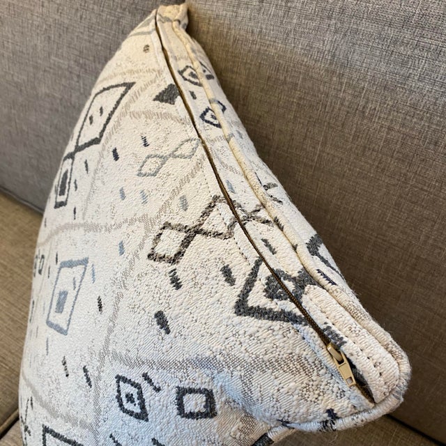 Modern Neutral Geometric Tribal Design Woven Throw Pillows-Set of Two For Sale In Cleveland - Image 6 of 12