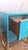 Light Blue Murano Glass Bedside Tables in Brass and Gray Velvet from Justfurnituress SRL, Set of 2 For Sale - Image 9 of 10
