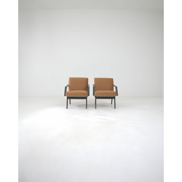 1960s Czechia Upholstered Armchairs - A Pair For Sale - Image 18 of 18