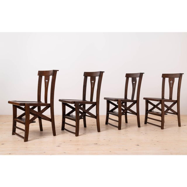 Italian Church Chairs by Caloi, Conegliano Veneto, 1950s, Set of 4 For Sale - Image 13 of 13
