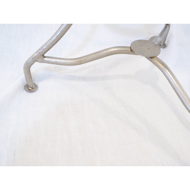 Late 20th Century Vintage French Steel Cafe Table For Sale - Image 5 of 5