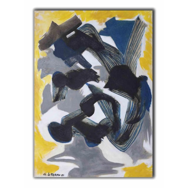 Giorgio Lo Fermo, Black Painting, Original Oil on Canvas, 2021 For Sale - Image 4 of 5