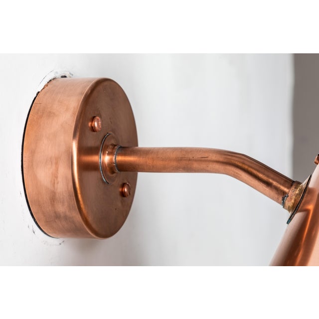 Hans-Agne Jakobsson 'Tratten' Polished Copper Outdoor Sconce For Sale - Image 9 of 11