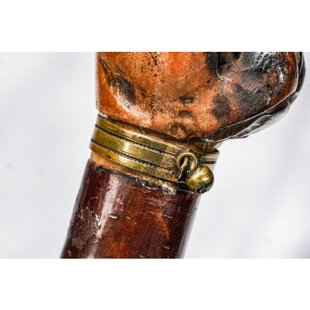 Amazing Hand Carved Wood British Bull Dog Antique Desk Letter Opener Office Decor For Sale - Image 9 of 12