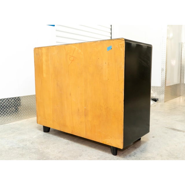 2010s Heywood Wakefield Dresser in Black With Silver Leaf For Sale - Image 5 of 18