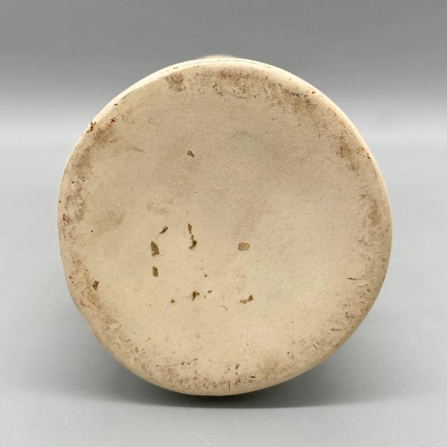 Mid 20th Century Hollywood Regency Cream Ceramic Bamboo Motif Vase – 20th C. – Chinoiserie For Sale - Image 5 of 9