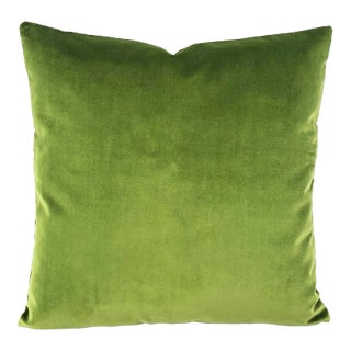 Light Moss Green Plush Velvet Pillow Cover For Sale