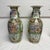 Pair of grand antique circa 1860 Chinese Qing Dynasty hand-painted porcelain Rose Medallion vases. Fantastic hand-painted...
