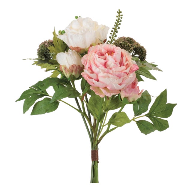 Mixed Peony Floral Bundle 11.5"H For Sale