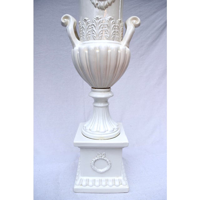 Mid 20th Century Monumental Ardalt Impero Blanco Pedestal Vase, Romanesque Design, 1950's, Italy, # 5929 For Sale - Image 5 of 6