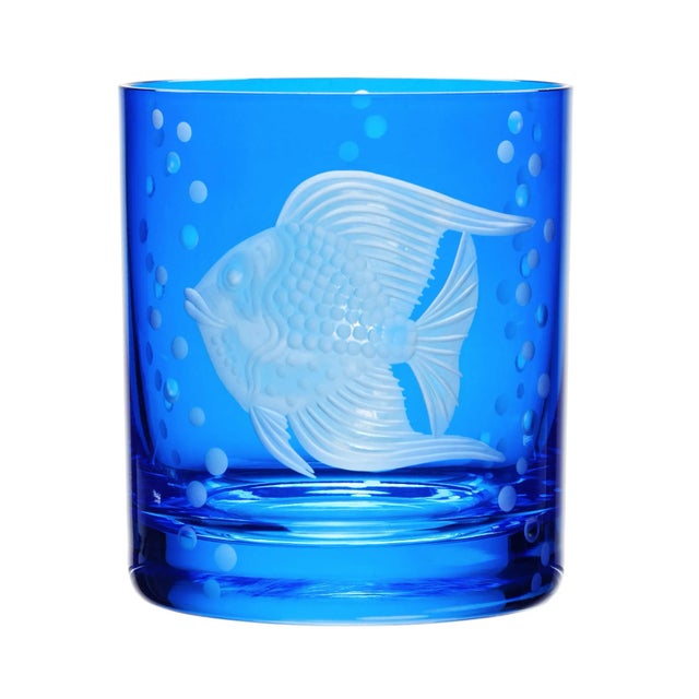 Artel ARTEL Sea Life Double Old Fashioned Glasses, Azure - Set of 6 For Sale - Image 4 of 7