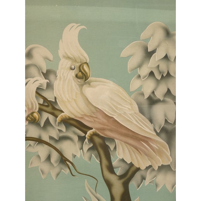 Vintage Mid Century Cockatoos Lithograph Picture Print by Turner in Mirror Frame For Sale - Image 9 of 12