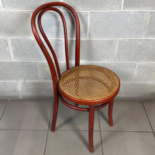 Vintage Chairs in Bent Wood and Vienna Straw, 1960s, Set of 2 For Sale - Image 3 of 13