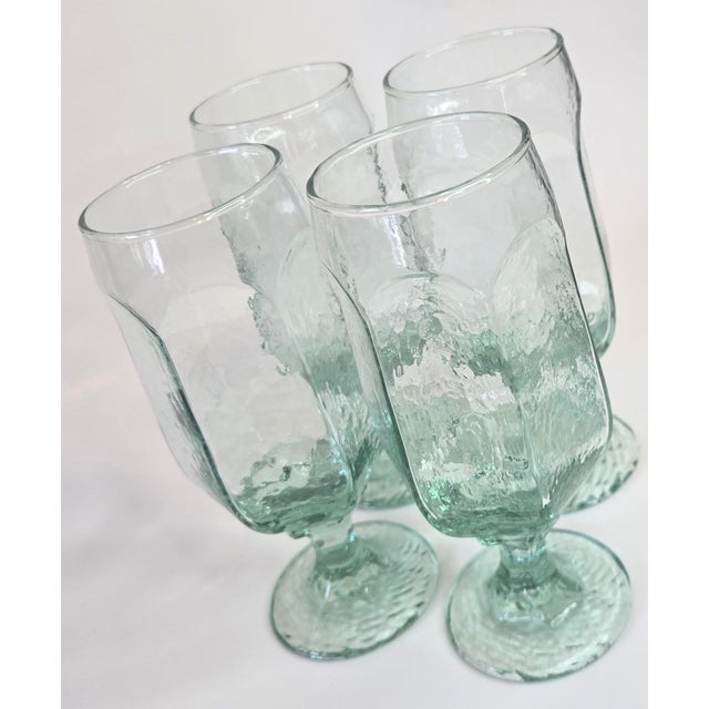 Late 20th Century Icy Green Goblets - Set of Four For Sale - Image 12 of 13