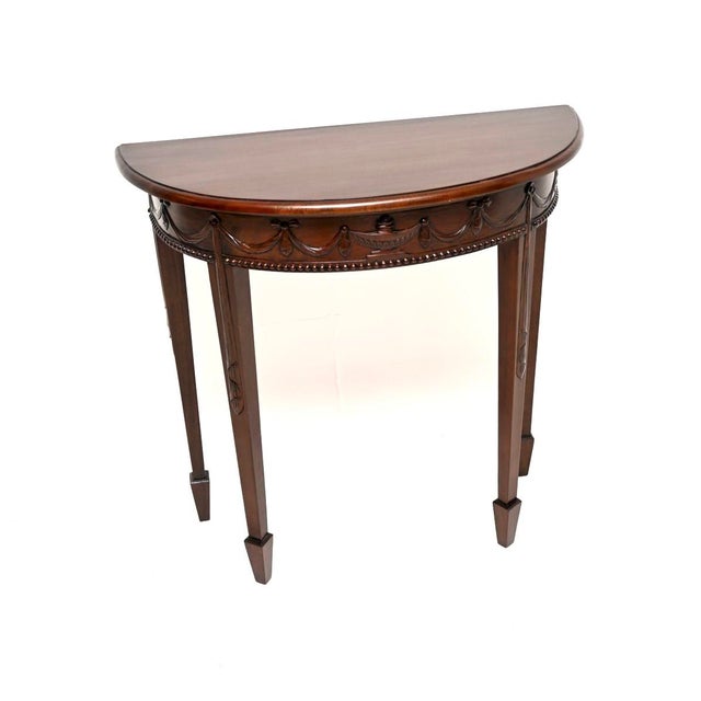 Wood Vintage Adam Console Table, 1950 For Sale - Image 7 of 7