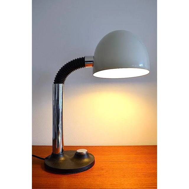 Desk lamp by Hillebrand from the 1970s. The desk lamp's shaft is very flexible and can be moved in all directions. The...