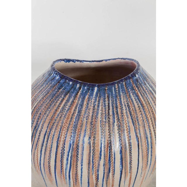 Large German Stoneware Art Pottery Vase, 1960s For Sale - Image 6 of 7