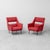 Vintage Lounge Chairs in Red Fabric by Gigi Radice, 1960s, Set of 2 For Sale - Image 11 of 11