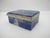 Small Lapis Lazuli Ring Pill Trinket Box With Silver Metal Trim & Hinged Lid For Sale In Portland, OR - Image 6 of 9