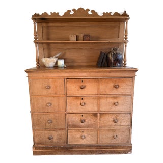 Rare 19th Century English Pine Dairy Hutch For Sale