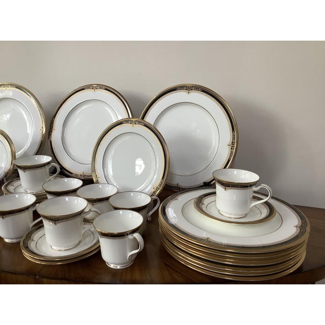 Noritake Vintage Noritake Gold and Sable China Dinnerware Set—55 Pieces For Sale - Image 4 of 6