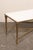 Mid 20th Century French White Marble & Brass Coffee Table For Sale In Atlanta - Image 6 of 12