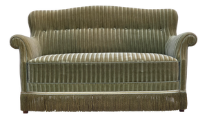Danish 2-Seater Sofa in Velour and Beech, 1960s