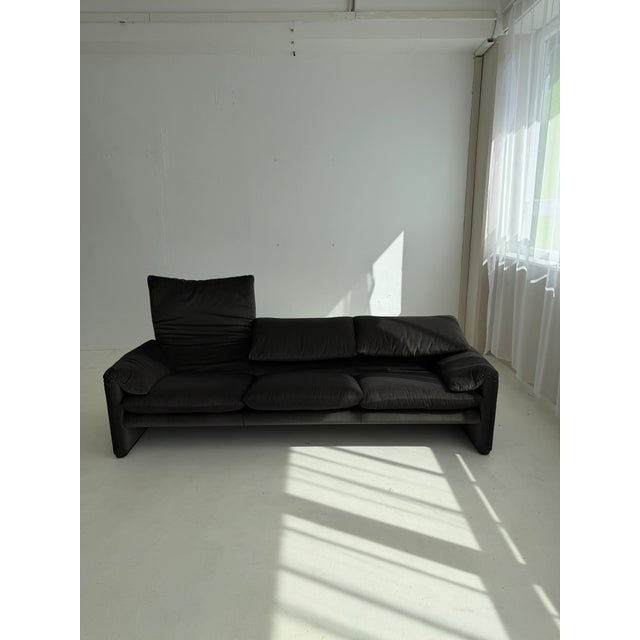 Maralunga 3-Seater Sofa by Vico Magistretti for Cassina, 1970s For Sale - Image 10 of 18