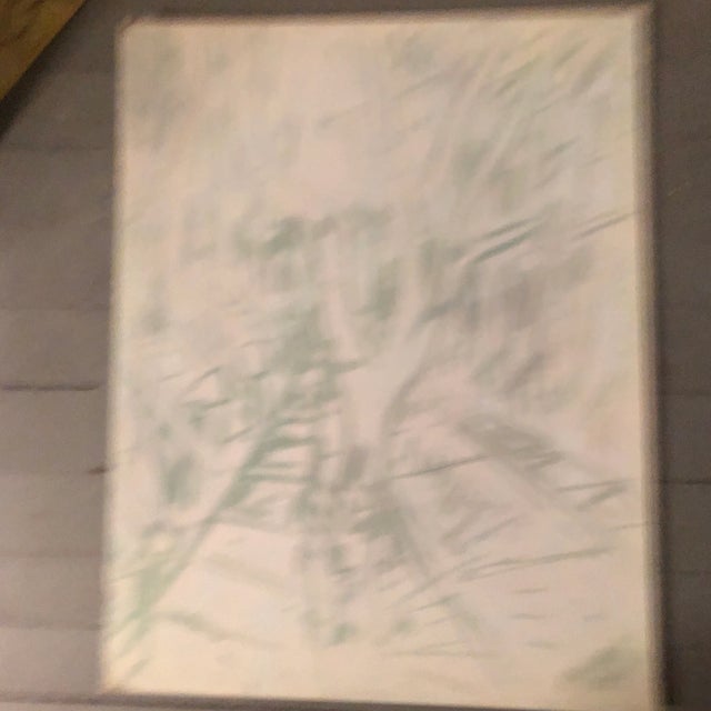 1980s Original Vintage Peter Duncan Abstract Encaustic Mixed Media 1980’s Painting “Row House Street Brooklyn” For Sale - Image 5 of 5