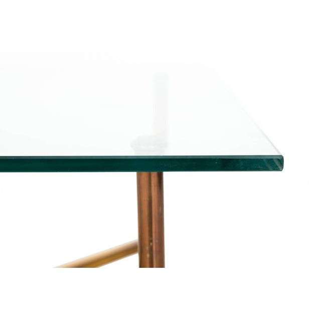 Signed Maison Jansen Coffee Cocktail Table in Brass and Glas For Sale - Image 6 of 14