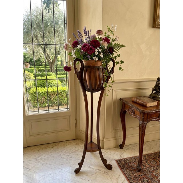 Vintage Cherry Wood Plant Pot, 1990s For Sale - Image 11 of 11