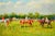 French Country Captivating Colorful Antique French Horse Racing Oil Painting Equestrian Sporting Art For Sale - Image 3 of 18